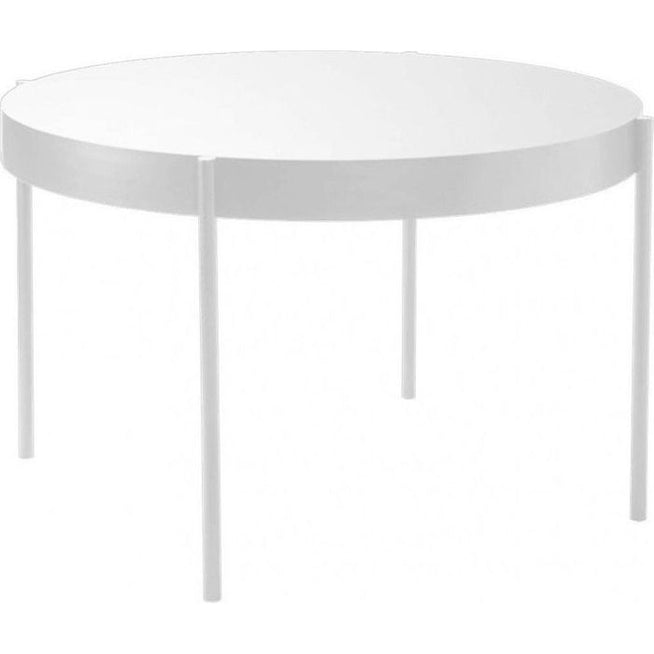 Photo of Serie 430 Table Ø160, White, Fenix Laminate Top, Powder Coated Metal Legs - Matbord - Verner Panton - Vit - Mdf/laminat/metall