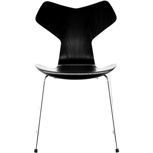 Photo of 3130 Grand Prix - Black Ash veneer - Dining chairs - Arne Jacobsen - Black - Metal/wood