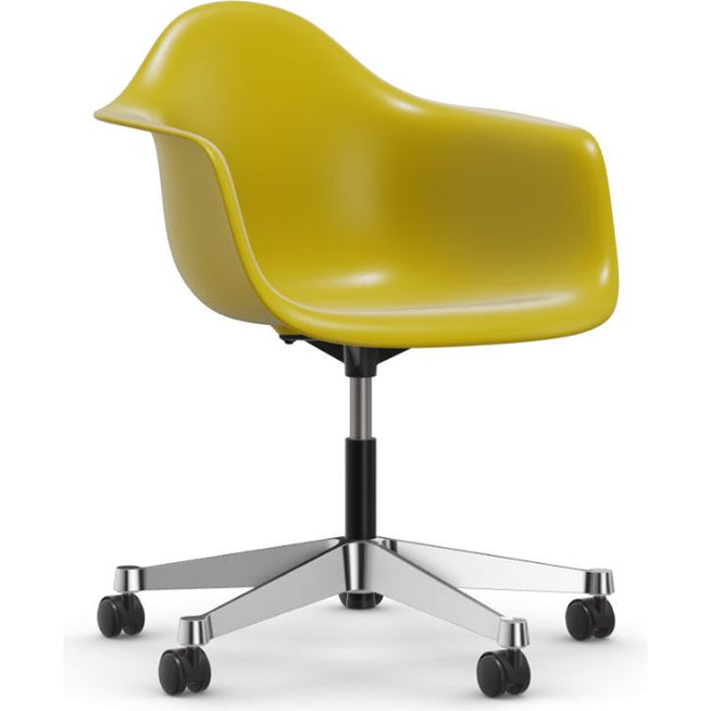 Photo of Eames Plastic Armchair Pacc - 23 Ice Grey - Castors Hard - Skrivbordsstolar - Charles & Ray Eames - Grå