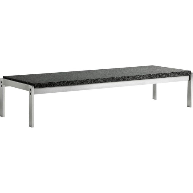 Photo of Pk62, Granite - Coffee table - Poul Kjærholm - Grey - Metal/stone