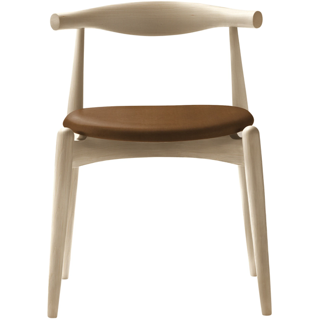 Photo of Carl Hansen - Ch20, Soaped beech, leather group C Sif - 91 - Dining chairs - Hans J. Wegner - Wood