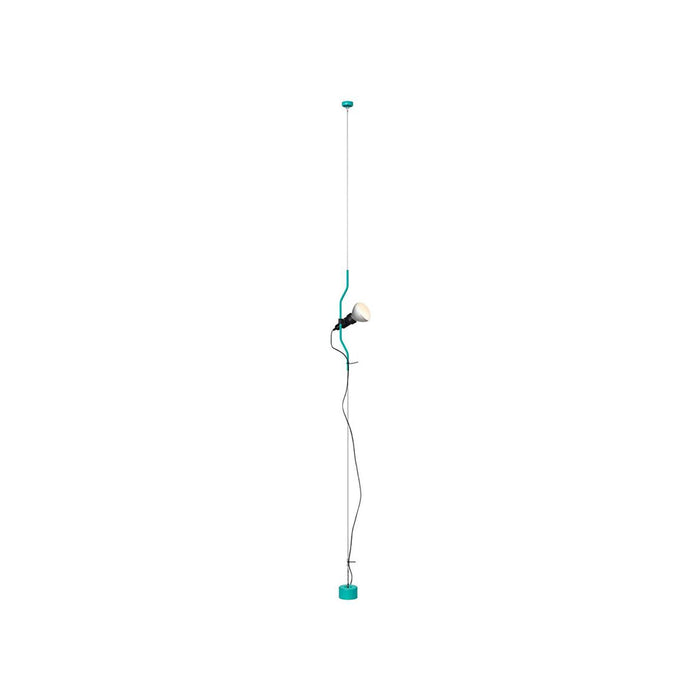 Photo of Parentesi Floor And Ceiling Lamp Dimmable Turquoise