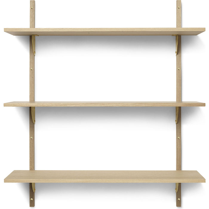 Photo of Sector Shelf - Hylde - Eg/messing - T/w - W: 87 X D: 26,1 X H: 102 Cm