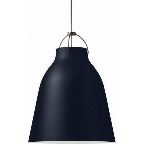 Photo of Caravaggio Matt,dark Ultramarine P1, 3m Stone Grey Cord, Mount: Dark Matt Chrome, Shade: Steel - Pendellampor - Cecilie Manz - Blå