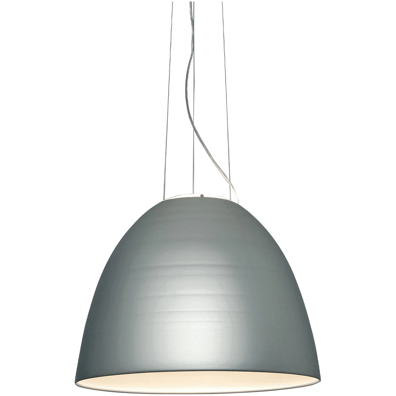 Nur Led Pendant Light Aluminium Grey - Pendant Lights - Ernesto Gismondi - Grey