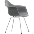 Eames Plastic Armchair Dax - 56 Granite Grey - Chrome Base - Matstolar - Charles & Ray Eames - Grå - Metall/plast