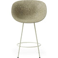 Thumbnail photo of Mat Bar Armchair 65 Cm Steel - Bar Stool - Seaweed / Cream Steel - H100 X W64 X D55 X Sh65 Cm