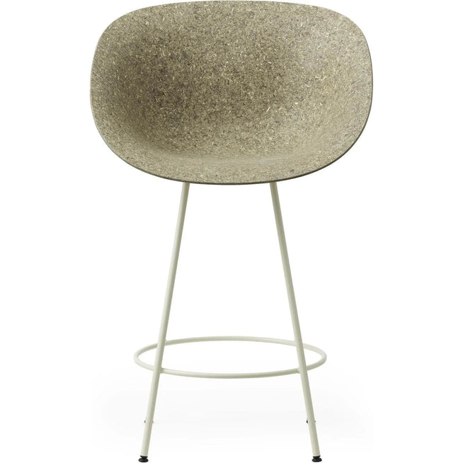 Photo of Mat Bar Armchair 65 Cm Steel - Bar Stool - Seaweed / Cream Steel - H100 X W64 X D55 X Sh65 Cm