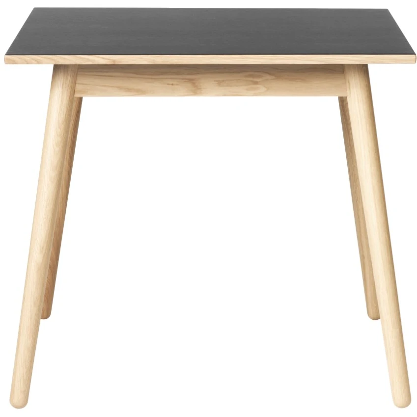 C35a Dining Table 82x82 Cm Black-oak Nature Lacquered