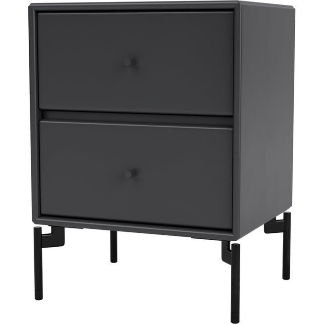 Photo of Drift Drawer Module - Anthracite / Black Legs - Bedside Tables - Peter J. Lassen - Black - Mdf