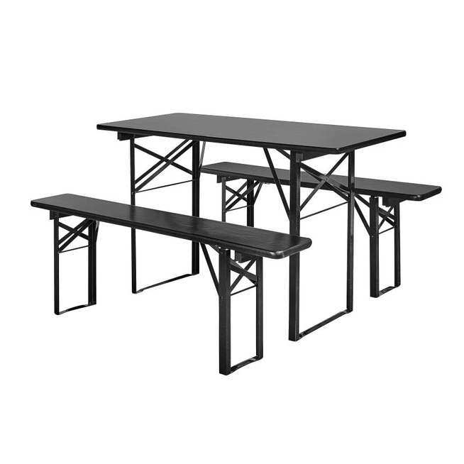 Photo of Table with benches set black