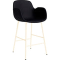 Thumbnail photo of Form Bar Armchair 65 Cm Full Upholstery Cream Steel