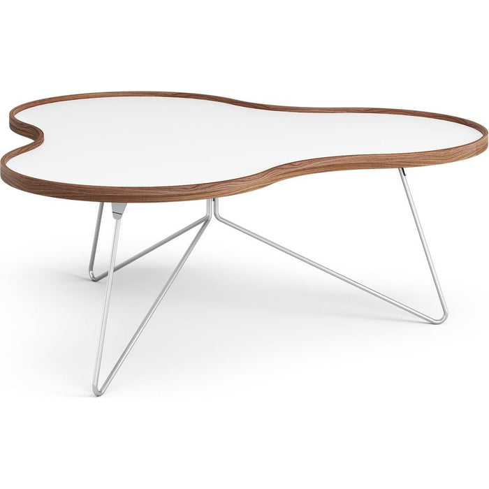 Photo of Flower Table 107x114 Cm H45cm-white-walnut Edge-chrome
