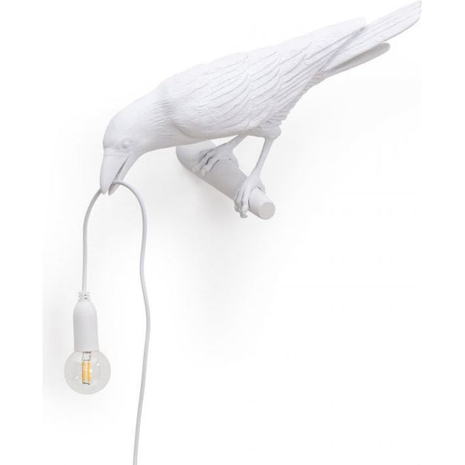 Photo of Bird Lamp Looking Left White Outdoor