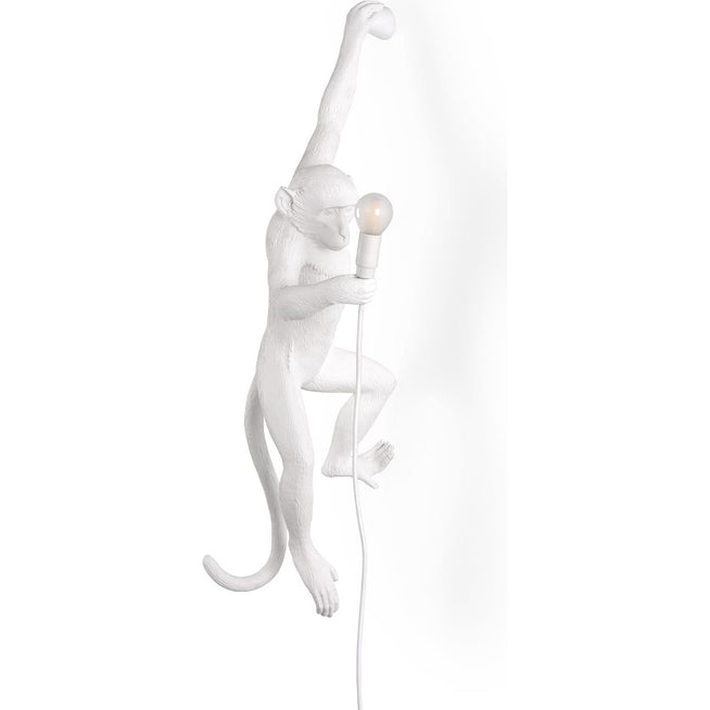 Photo of Monkey Lamp Hanging Left Hand/white - Vägglampor - Marcantonio Raimondi Malerba - Vit