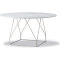 Thumbnail photo of Jg Dining Table Ø: 140 cm - White Carrara/Brushed Stainless Steel