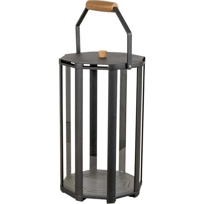 Photo of Lightlux Lantern M/teak - Lantern - Lava Grey, Aluminium