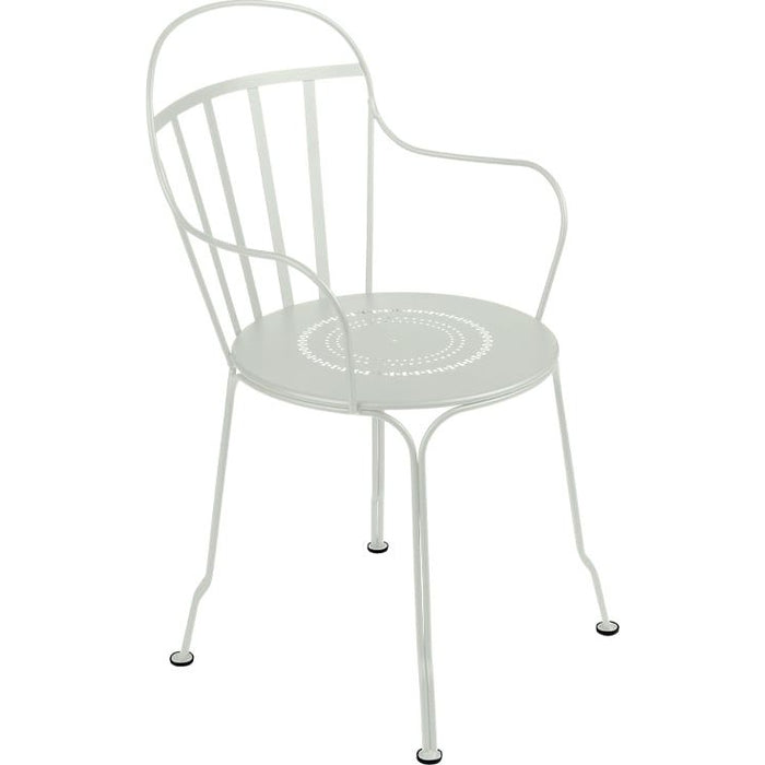 Photo of Louvre Armchair Clay Grey A5 - Outdoor Dining Chairs - Green,Grey - Metal