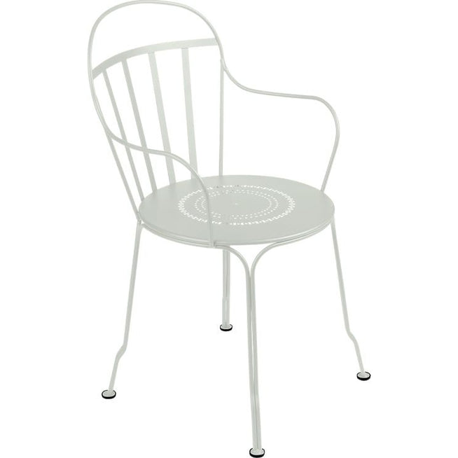 Photo of Louvre Armchair Clay Grey A5 - Outdoor Dining Chairs - Green,Grey - Metal