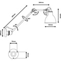 Thumbnail photo of No. 304 L40 Wall Lamp From Lampe Gras (Black Frame