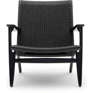 Photo of Carl Hansen - Ch25, black lacquered oak, black braided paper string - Armchairs - Hans J. Wegner - Wood - Natural material/wood