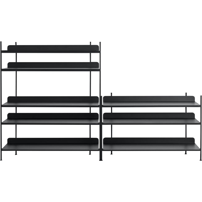 Photo of Compile Shelving System/configuration 7, Black - Shelving System - Cecilie Manz - Black - Metal