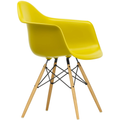 Eames Plastic Armchair Daw - 34 Mustard - Ash Honey Tone - Matstolar - Charles & Ray Eames - Gul - Metall/trä/plast
