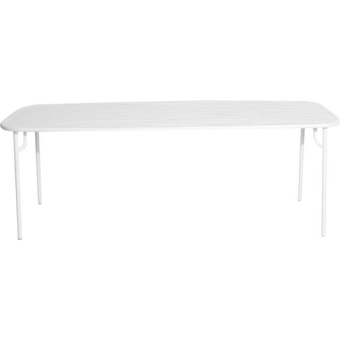 Photo of Week-end, Large Rectangular Table, White - Trädgårdsbord - Studio Brichet-ziegler - Vit - Metall