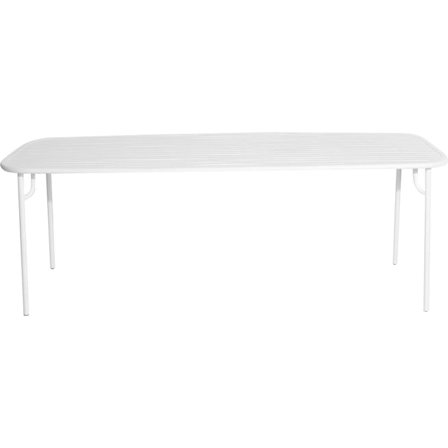 Photo of Week-end, Large Rectangular Table, White - Trädgårdsbord - Studio Brichet-ziegler - Vit - Metall