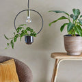 Thumbnail photo of Hanging Lamp Gold Finished Glass