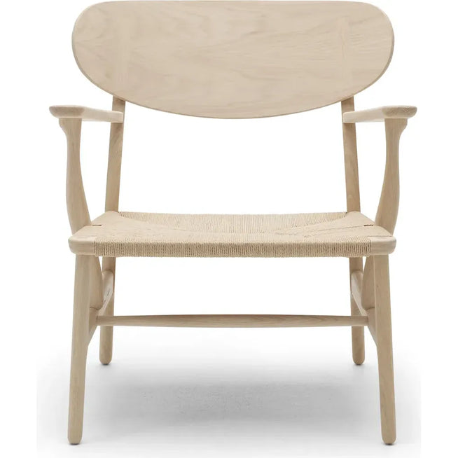 Photo of Ch22 - Soaped Oak - Natural Braided Paper Cord - Armchairs - Wood-coloured - Natural materials/wood