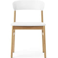 Thumbnail photo of Herit Stol / Polstret - Spisebordsstol - White (spectrum Leather) - L: 50 X D: 51 X H: 78,5 X Sh: 45 Cm