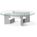 Thumbnail photo of Jg Coffee Table 6558 / By Jørgen Gammelgaard - Sofabord - Glass / Brushed Aluminum With Clear Powder Coating - Ø98 X H30 Cm