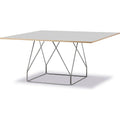 Thumbnail photo of Jg Table 6569 By Jørgen Gammelgaard - Spisebord - Grey Linoleum W/natural Ash / Brushed Stainless Steel - W140 X D140 X H72 Cm