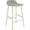 Form Bar Stool 65 Cm Full Upholstery Light Grey Steel