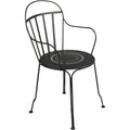 Thumbnail photo of Louvre Armchair Liquorice 42 - Outdoor dining chairs - Black - Metal