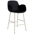 Thumbnail photo of Form Bar Armchair 65 Cm Full Upholstery Light Grey Steel