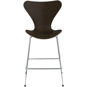 3187 Sjuan, Dark Stained Oak Veneer - Bar Stools & Bar Stools - Arne Jacobsen - Wood Coloured - Metal/Wood