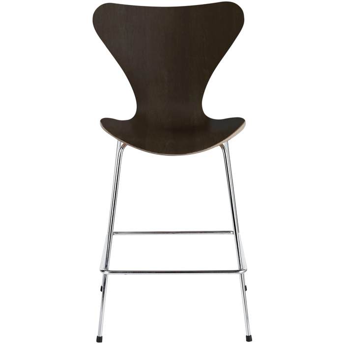 3187 Sjuan, Dark Stained Oak Veneer - Bar Stools & Bar Stools - Arne Jacobsen - Wood Coloured - Metal/Wood