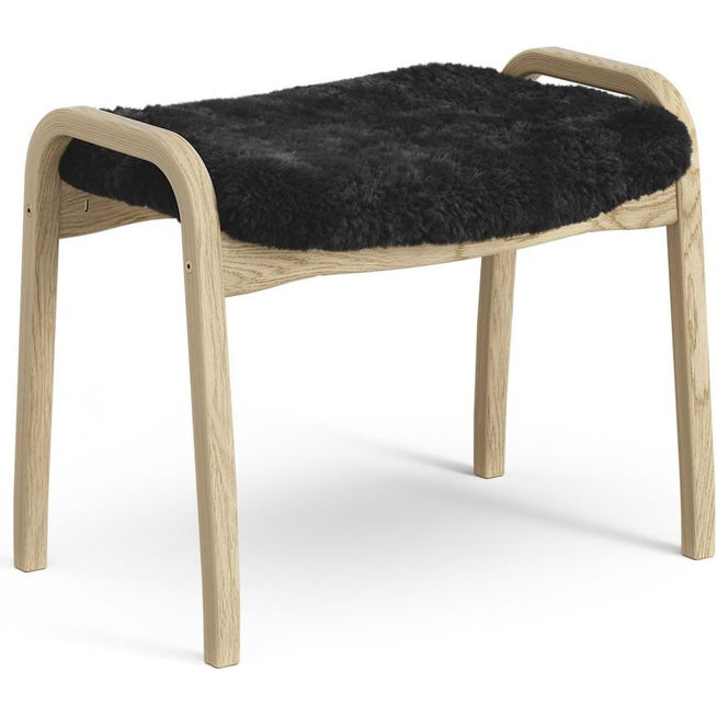 Photo of Lamini Children's Foot Stool Laquered Oak/sheep Skin