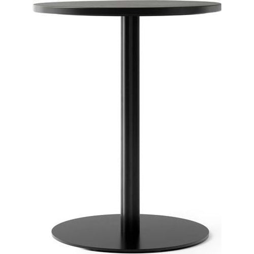 Photo of Harbour Column Counter Table Ø60 Charcoal Linoleum Tabletop With Black Base - Bar Table - Metal/wood/plastic