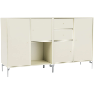 Photo of Couple Sideboard - Vanilla / Matt Chrome Legs - Sideboards - Peter J. Lassen - Vit - Mdf