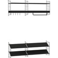 Thumbnail photo of String Wall Rack 50x30, Black, 2-pack - Shelving - Nils Strinning - Black - Metal