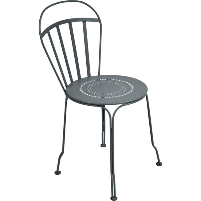 Photo of Louvre Chair Storm Grey 26 - Outdoor dining chairs - Grey - Metal