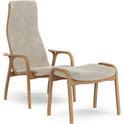 Lamino Armchair And Footstool Oiled Oak/sheepskin