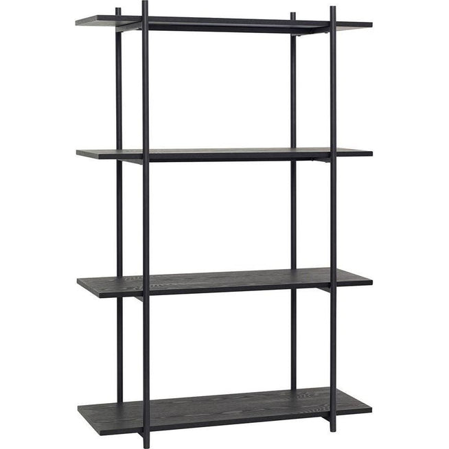 Photo of Black Metal Storage Cabinet with 4 Shelves