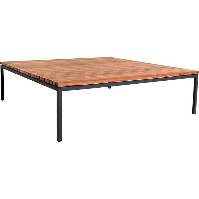 Photo of Bönan Lounge Table Large, Teak Table Top, Dark Grey Aluminium Frame - Coffee Table Outdoor - Studio Norrlandet - Wood Coloured - Metal/Textile/Synthetic