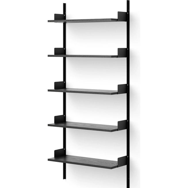 Photo of Wall Shelf - 190 - Black Ash / Black - H190 X W83.5 X D30.5 Cm