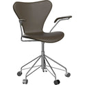 3217 Sjuan - Upholstery, Leather, Natural - Desk chairs - Arne Jacobsen - Beige