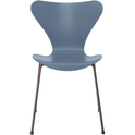 3107 Seven, coloured box, Venetian Red, Underframe Brown Bronze - Dining chairs - Arne Jacobsen - Red - Metal/wood